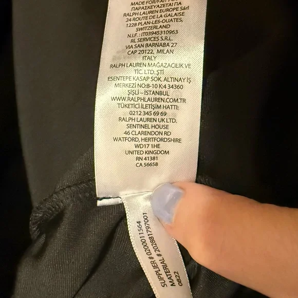 Ralph Lauren Black Velvet Short Sleeve Midi Dress - Picture 8 of 9